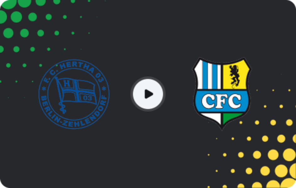 Where to watch Hertha Zehlendorf — Chemnitzer FC, Regionalliga - Nordost, 19.04.2026