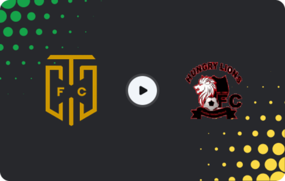 Where to watch Cape Town City — Hungry Lions, 1st Division, 19.04.2026