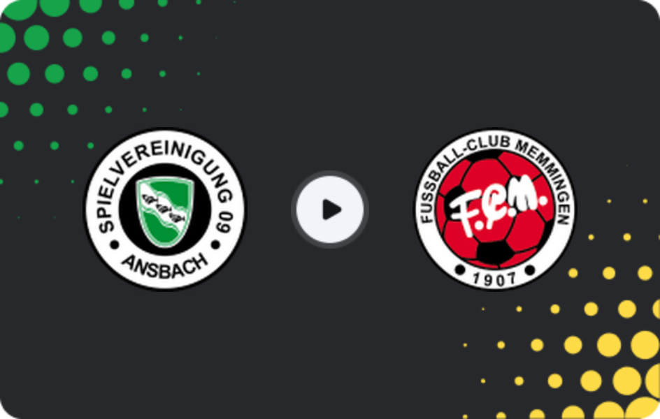 Where to watch Ansbach — Memmingen, Regionalliga - Bayern, 21.04.2026