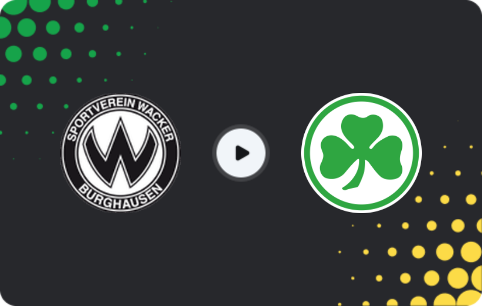Where to watch Wacker Burghausen — Greuther Fürth II, Regionalliga - Bayern, 21.04.2026