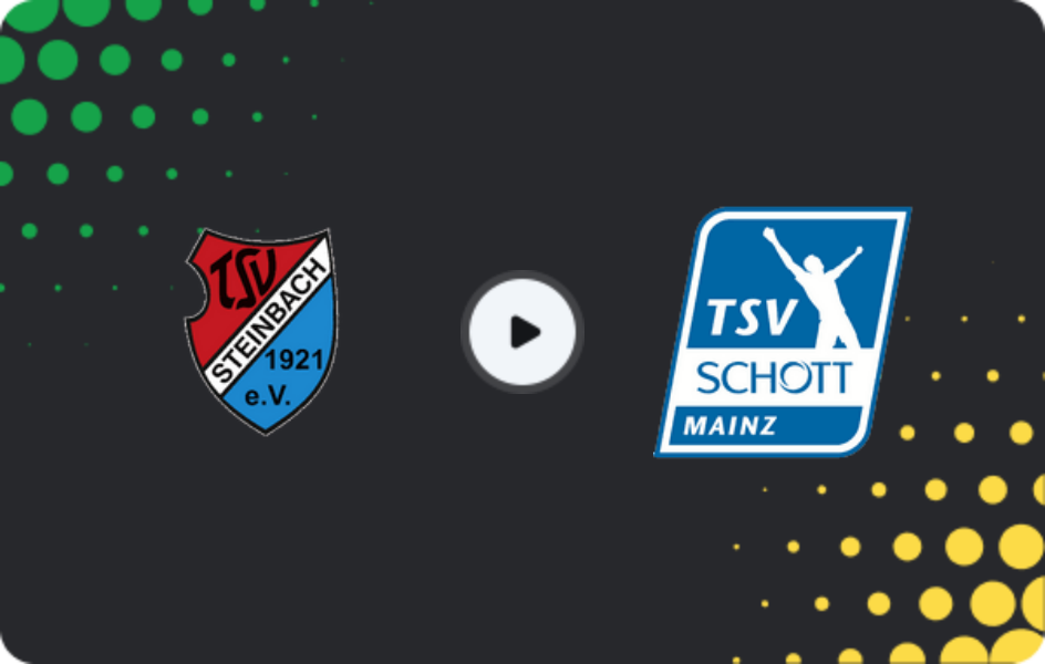 Where to watch TSV Steinbach — Schott Mainz, Regionalliga - SudWest, 21.04.2026