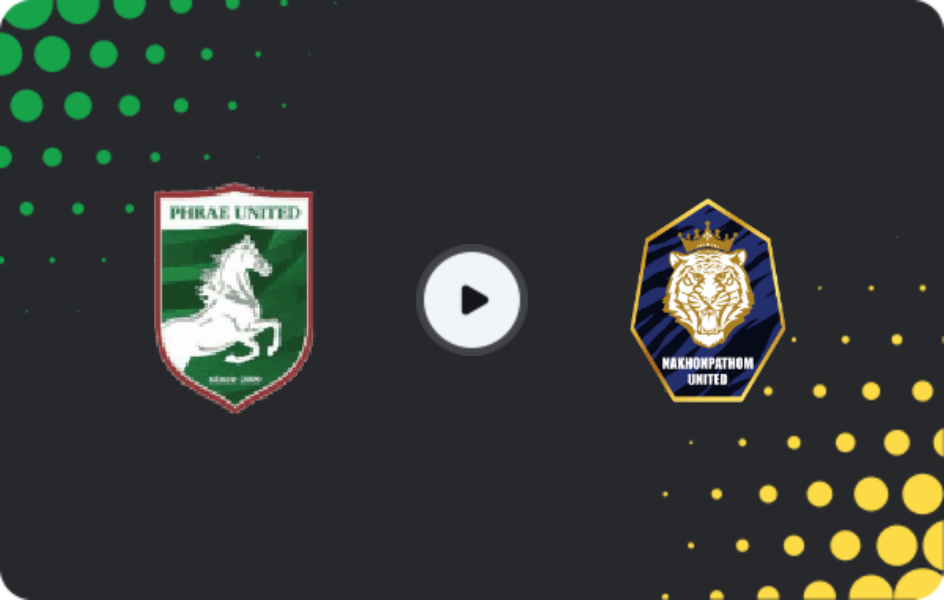 Where to watch Phrae United — Nakhon Pathom, League 2, 25.04.2026