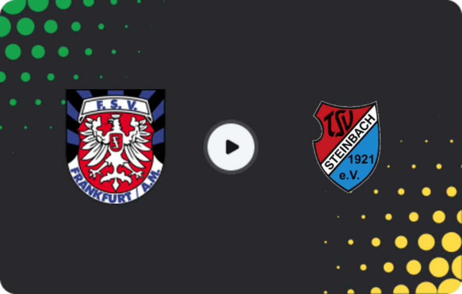 Where to watch FSV Frankfurt — TSV Steinbach, Regionalliga - SudWest, 25.04.2026