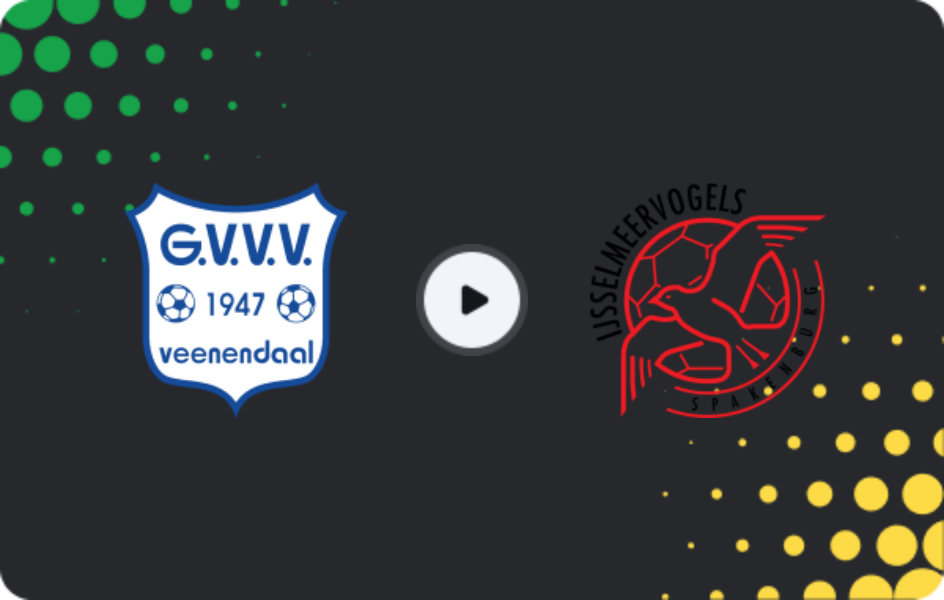 Where to watch GVVV Veenendaal — Ijsselmeervogels, Tweede Divisie, 25.04.2026