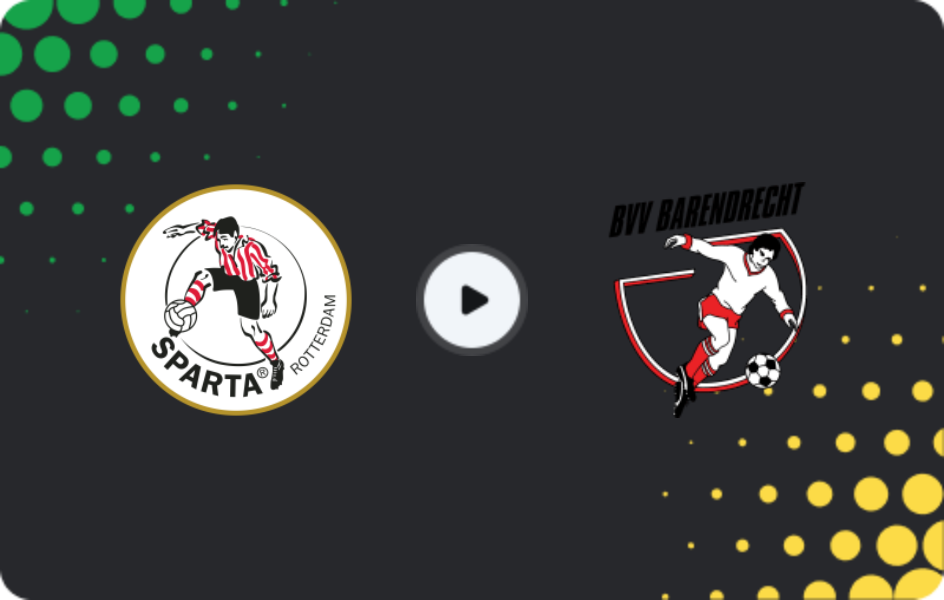 Where to watch Sparta Rotterdam II — Barendrecht, Tweede Divisie, 25.04.2026
