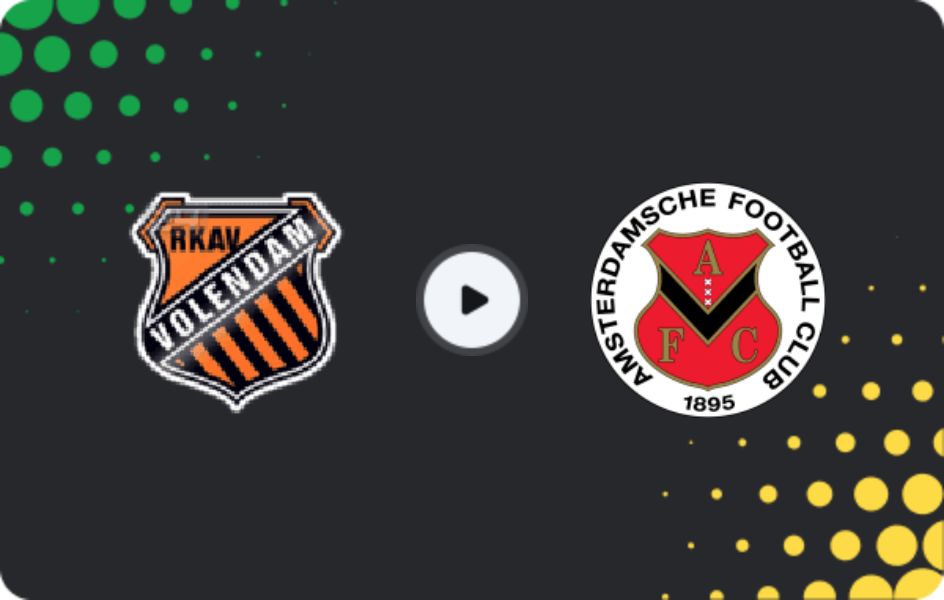 Where to watch RKAV Volendam — AFC Amsterdam, Tweede Divisie, 25.04.2026
