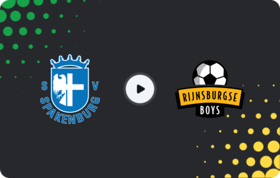 Where to watch Spakenburg — Rijnsburgse Boys, Tweede Divisie, 25.04.2026