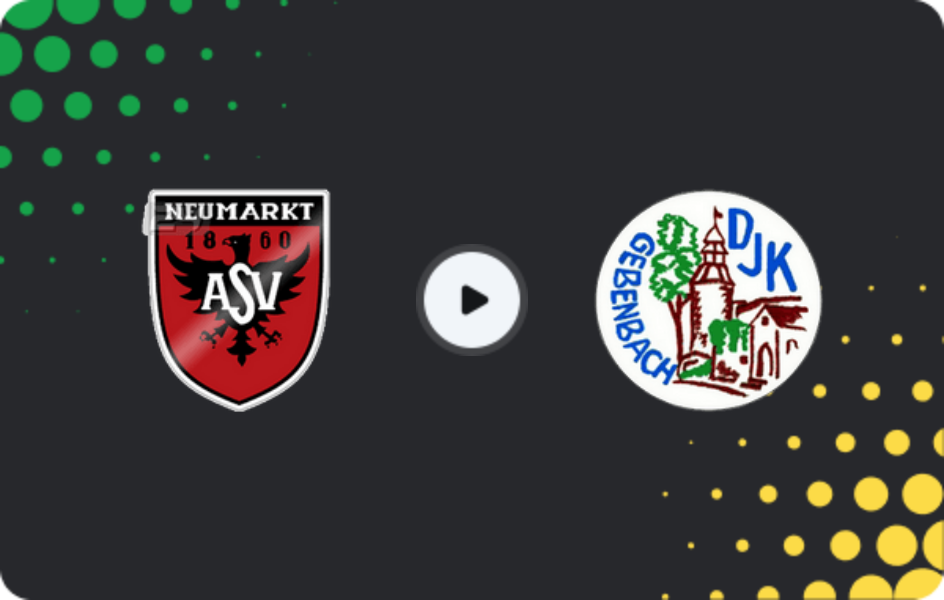 Where to watch ASV Neumarkt — Gebenbach, Oberliga - Bayern Nord, 25.04.2026