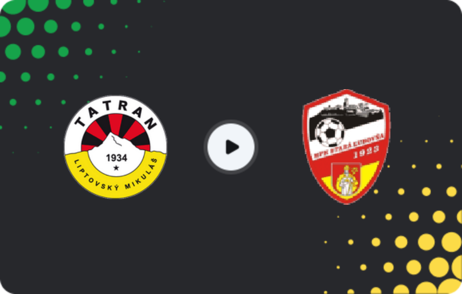 Where to watch Liptovský Mikuláš — Stará Ľubovňa, 2. Liga, 25.04.2026