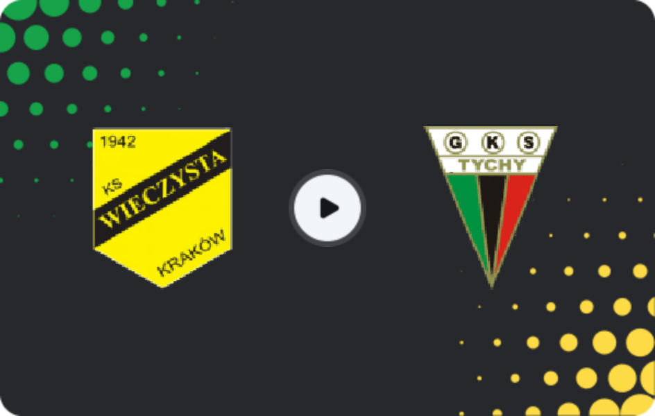 Where to watch Wieczysta Kraków — Tychy 71, 1 Liga, 25.04.2026