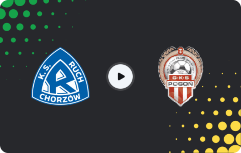 Where to watch Ruch Chorzów — Pogoń Grod. Mazowiecki, 1 Liga, 25.04.2026
