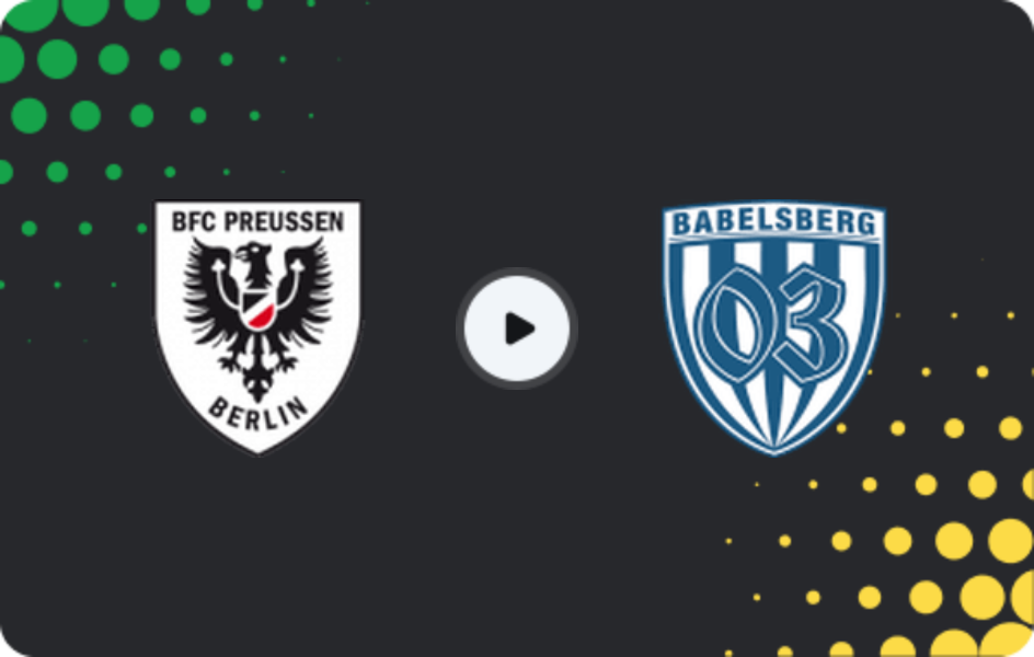 Where to watch BFC Preussen — SV Babelsberg 03, Regionalliga - Nordost, 26.04.2026