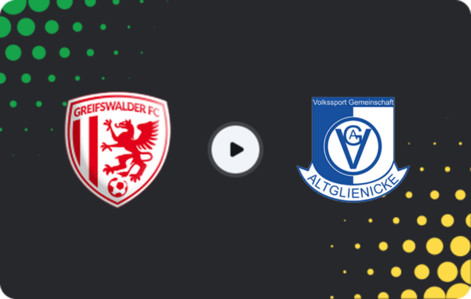 Where to watch Greifswalder FC — Altglienicke, Regionalliga - Nordost, 26.04.2026