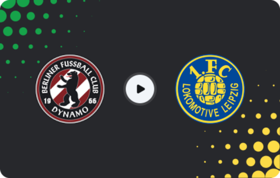 Where to watch BFC Dynamo — Lokomotive Leipzig, Regionalliga - Nordost, 26.04.2026