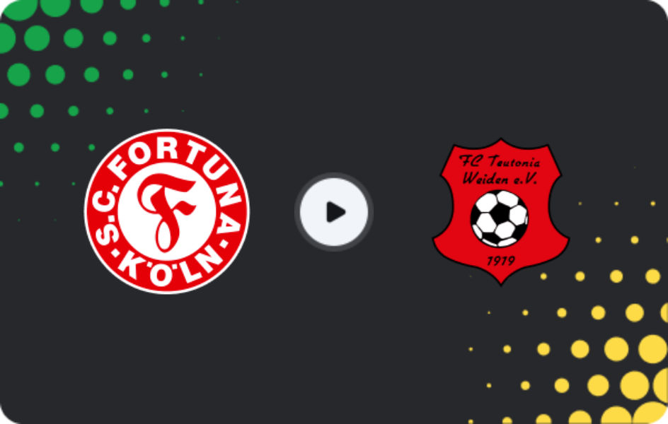 Where to watch Fortuna Köln II — Teutonia Weiden, Oberliga - Mittelrhein, 26.04.2026