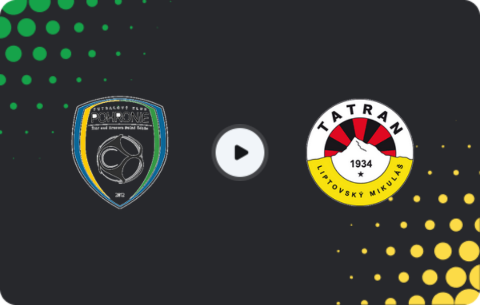 Where to watch Pohronie — Liptovský Mikuláš, 2. Liga, 01.05.2026