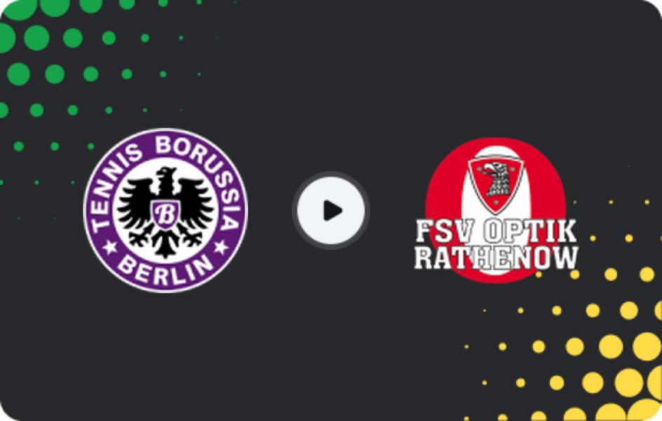 Where to watch Tennis Borussia — Optik Rathenow, NOFV-Oberliga Nord, 01.05.2026