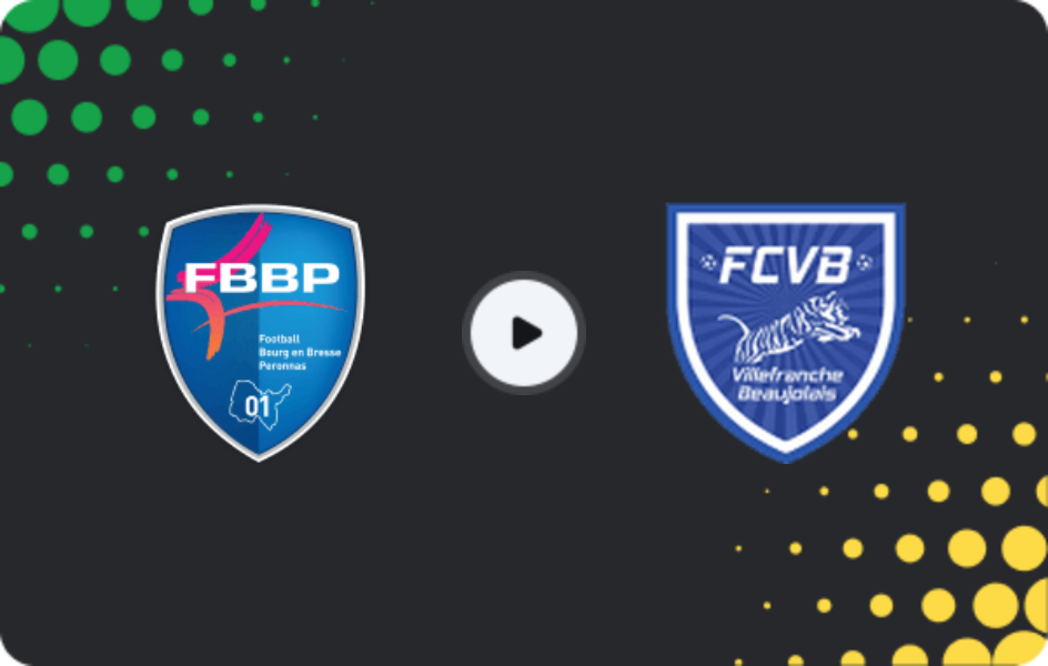 Where to watch Bourg-en-bresse 01 — Villefranche, Championnat National, 01.05.2026
