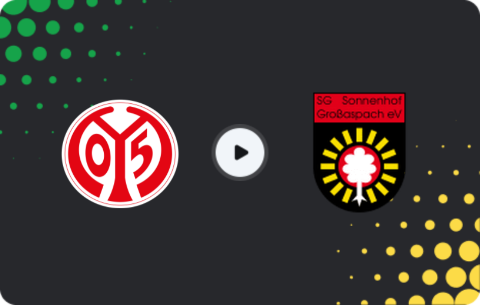 Where to watch Mainz 05 II — SG Sonnenhof Grossaspach, Regionalliga - SudWest, 02.05.2026