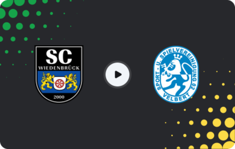 Where to watch Wiedenbrück — SSVg Velbert, Regionalliga - West, 02.05.2026