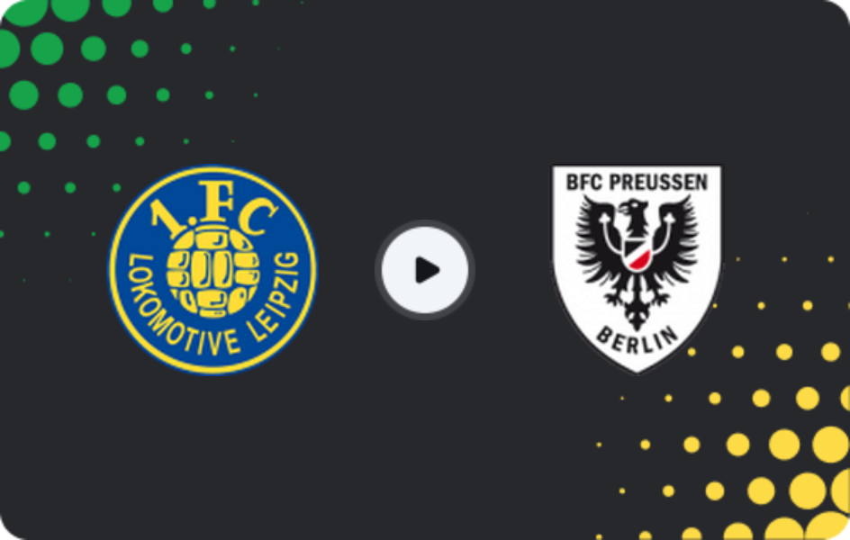 Where to watch Lokomotive Leipzig — BFC Preussen, Regionalliga - Nordost, 03.05.2026