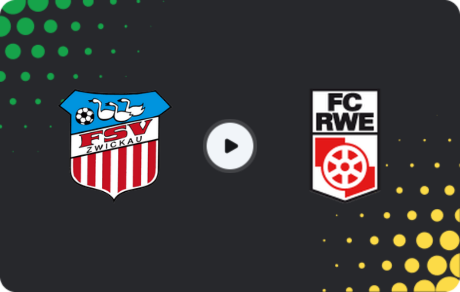 Where to watch FSV Zwickau — FC Rot-Weiß Erfurt, Regionalliga - Nordost, 03.05.2026