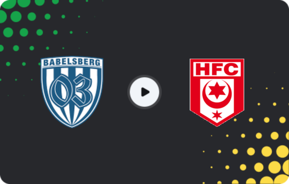 Where to watch SV Babelsberg 03 — Hallescher FC, Regionalliga - Nordost, 03.05.2026