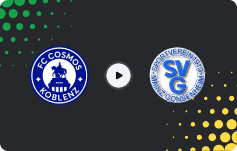 Where to watch Cosmos Koblenz — Gonsenheim, Oberliga Rheinland-Pfalz/Saar, 03.05.2026