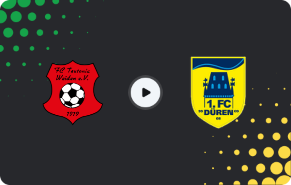 Where to watch Teutonia Weiden — Düren Merzenich, Oberliga - Mittelrhein, 03.05.2026