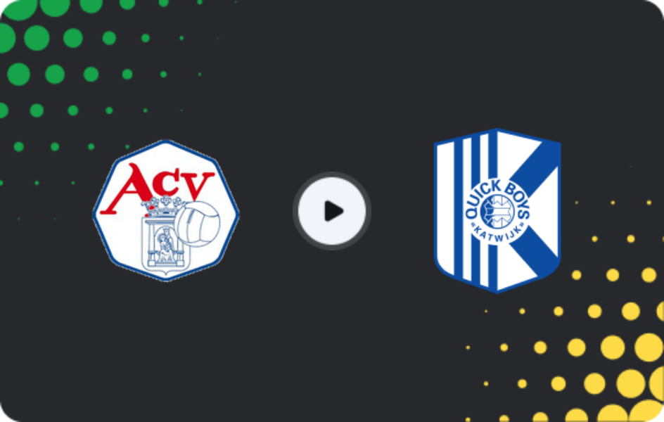 Where to watch ACV — Quick Boys, Tweede Divisie, 09.05.2026