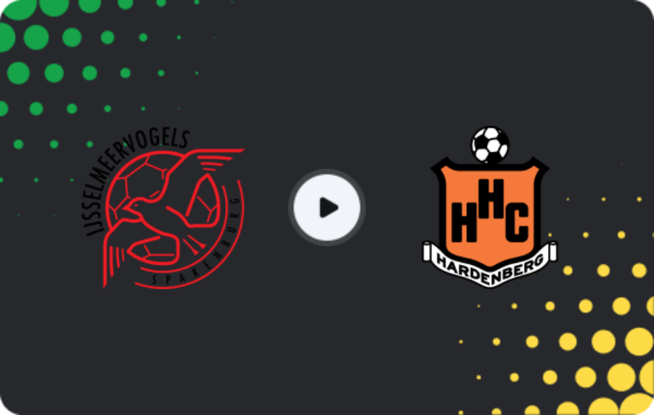 Where to watch Ijsselmeervogels — HHC, Tweede Divisie, 09.05.2026