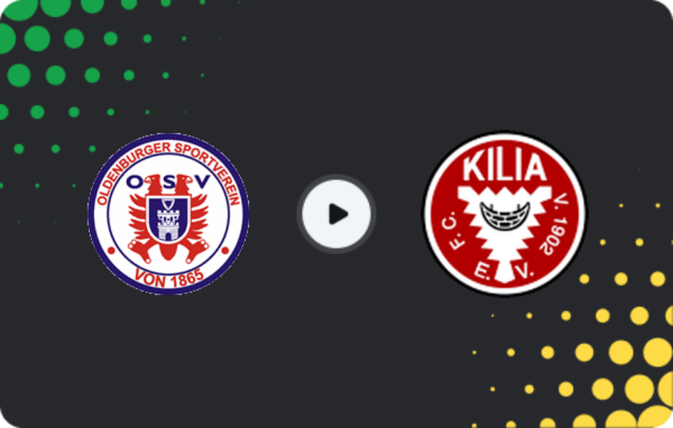 Where to watch Oldenburger SV — Kilia Kiel, Oberliga - Schleswig-Holstein, 09.05.2026