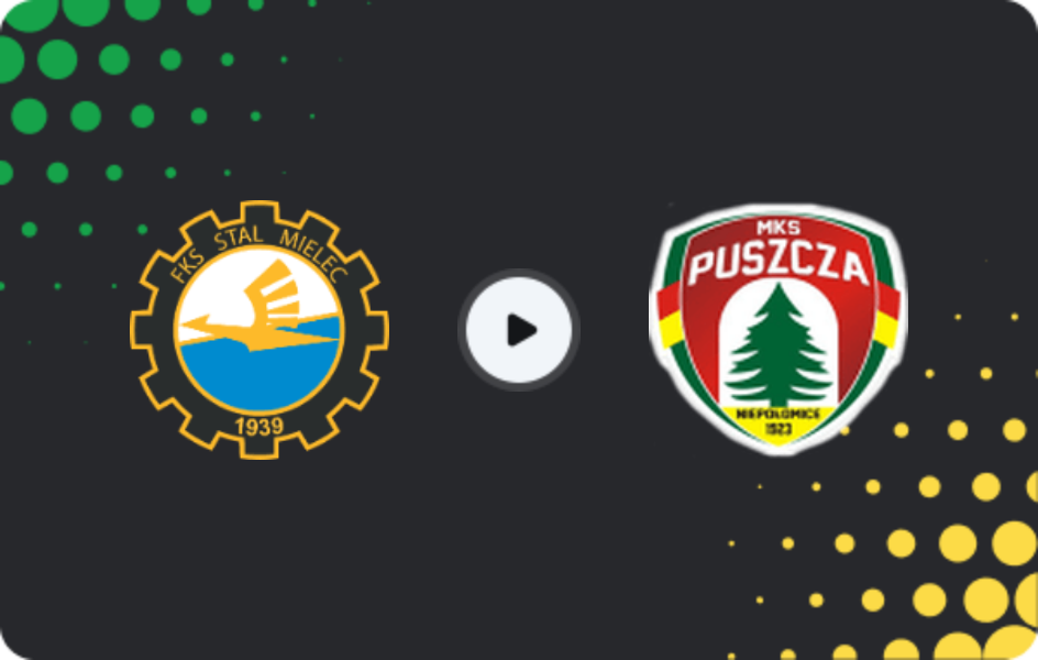 Where to watch Stal Mielec — Puszcza Niepołomice, 1 Liga, 09.05.2026