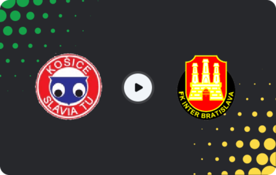Where to watch Slávia TU Košice — Inter Bratislava, 2. Liga, 09.05.2026