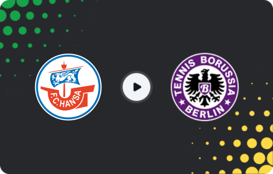 Where to watch Hansa Rostock II — Tennis Borussia, NOFV-Oberliga Nord, 10.05.2026