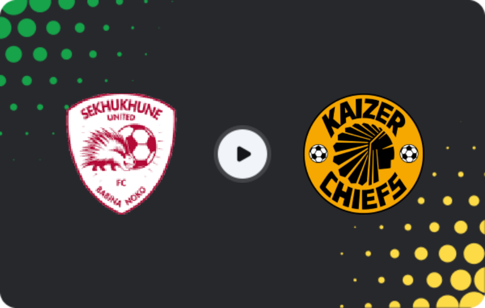 Where to watch Sekhukhune United — Kaizer Chiefs, Premiership, 10.05.2026