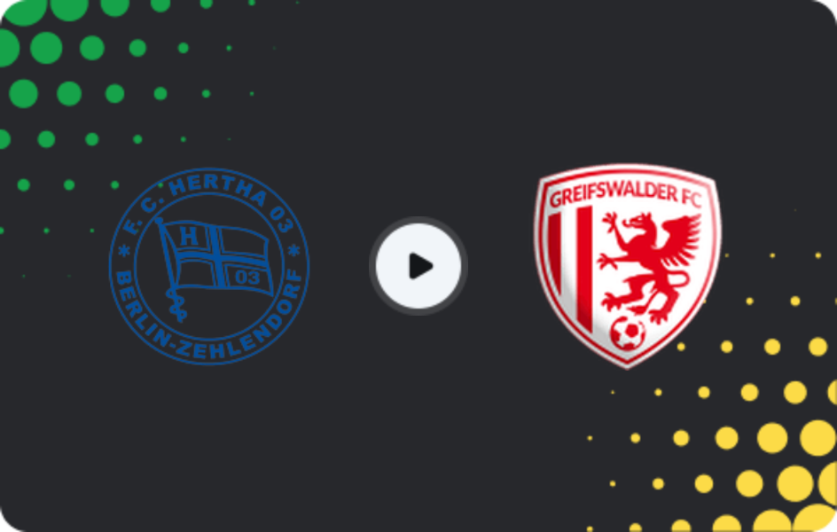 Where to watch Hertha Zehlendorf — Greifswalder FC, Regionalliga - Nordost, 16.05.2026