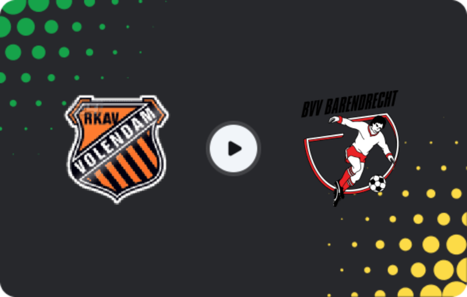Where to watch RKAV Volendam — Barendrecht, Tweede Divisie, 16.05.2026