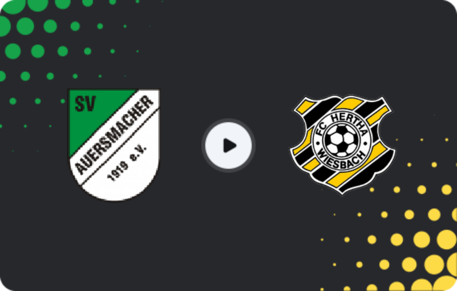 Where to watch Auersmacher — Hertha Wiesbach, Oberliga Rheinland-Pfalz/Saar, 16.05.2026