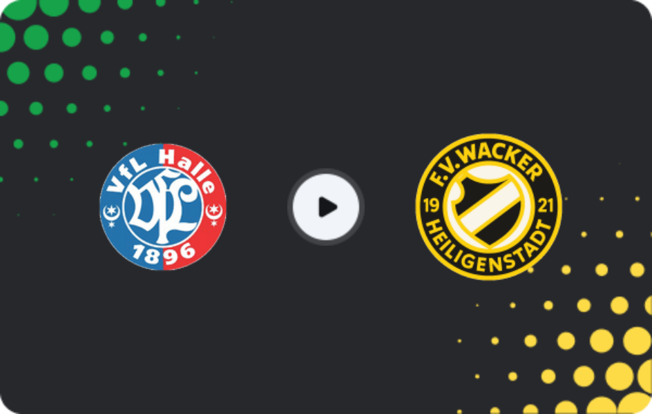 Where to watch VfL Halle — Heiligenstadt, NOFV-Oberliga Süd, 17.05.2026