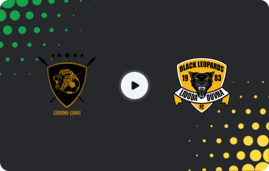 Where to watch Lerumo Lions — Black Leopards, 1st Division, 17.05.2026