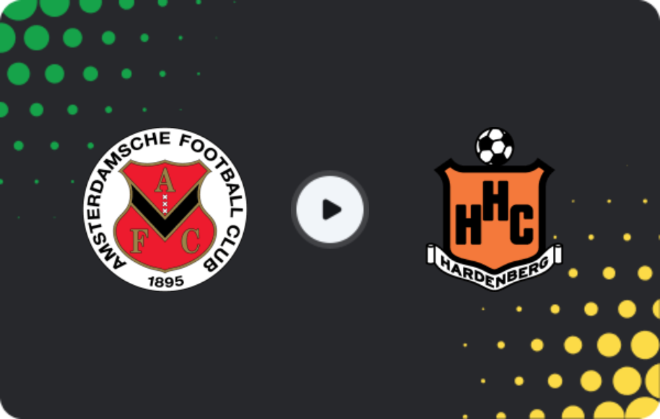 Where to watch AFC Amsterdam — HHC, Tweede Divisie, 23.05.2026