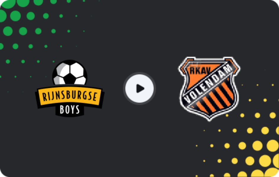 Where to watch Rijnsburgse Boys — RKAV Volendam, Tweede Divisie, 23.05.2026