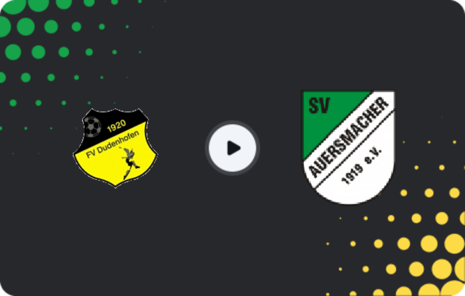 Where to watch Dudenhofen — Auersmacher, Oberliga Rheinland-Pfalz/Saar, 24.05.2026