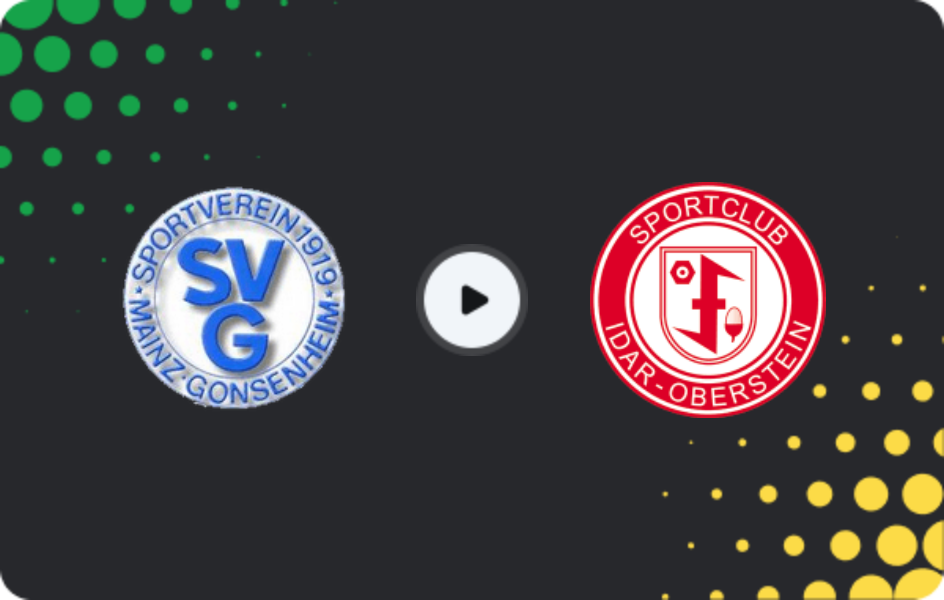 Where to watch Gonsenheim — SC Idar-Oberstein, Oberliga Rheinland-Pfalz/Saar, 24.05.2026