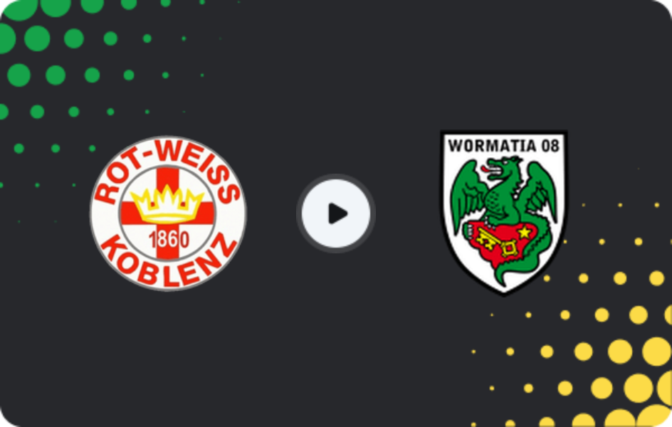 Where to watch TuS RW Koblenz — Wormatia Worms, Oberliga Rheinland-Pfalz/Saar, 31.05.2026