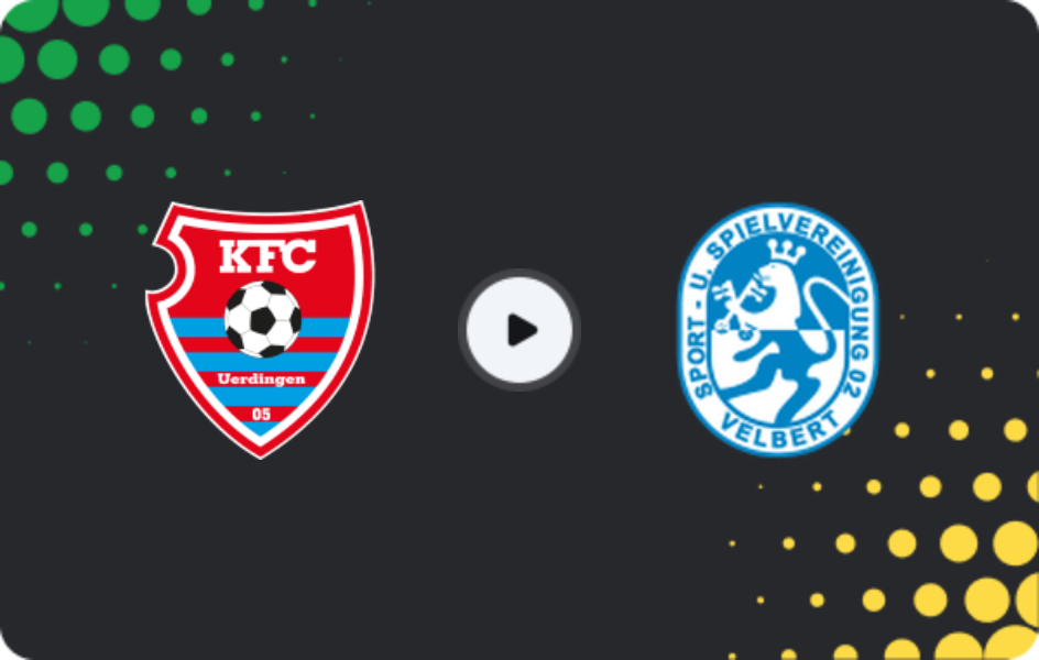 Where to watch KFC Uerdingen 05 — SSVg Velbert, Friendlies Clubs, 11.01.2026