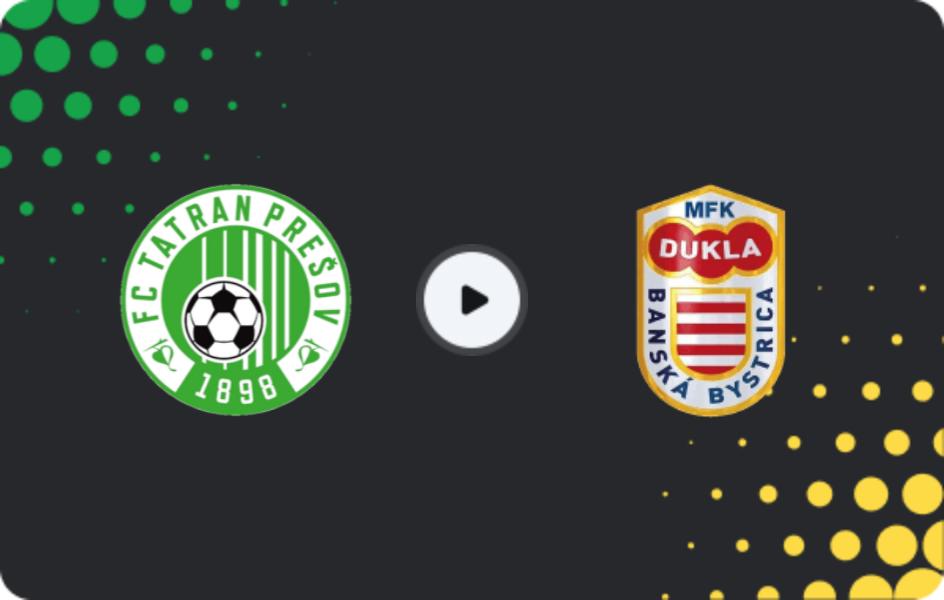 Where to watch Tatran Prešov — Dukla Banská Bystrica, Friendlies Clubs, 24.01.2026
