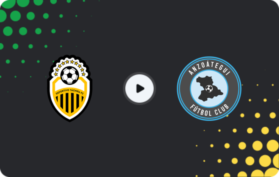 Where to watch Deportivo Tachira — Anzoátegui FC, Primera División, 31.01.2026