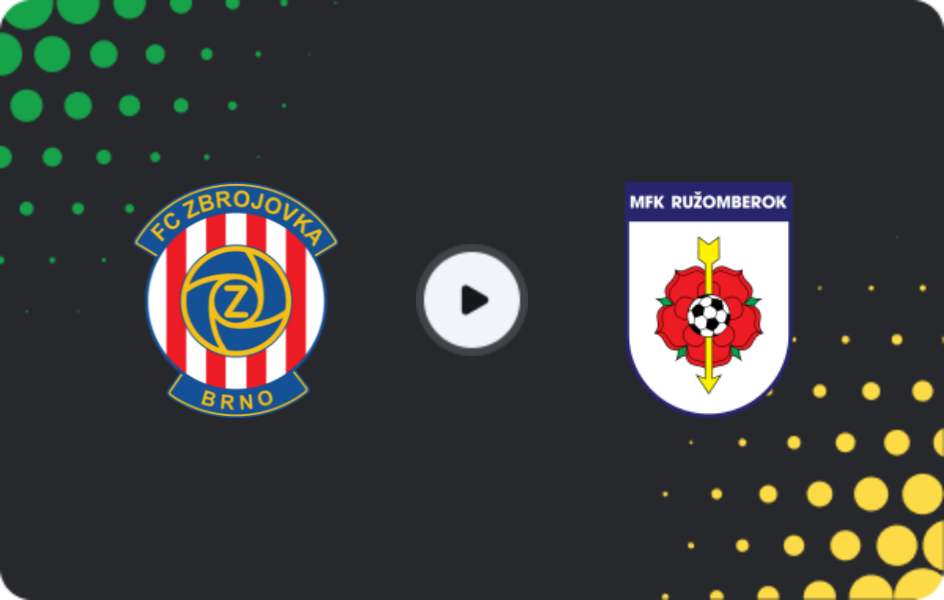 Where to watch Zbrojovka Brno II — Ružomberok II, Friendlies Clubs, 07.02.2026